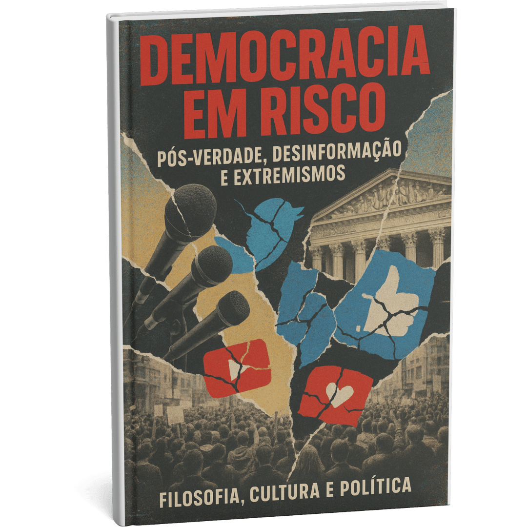 Livro digital "Democracia em Risco: Pós-Verdade, Desinformação e Extremismos" por Filosofia Cultura Política